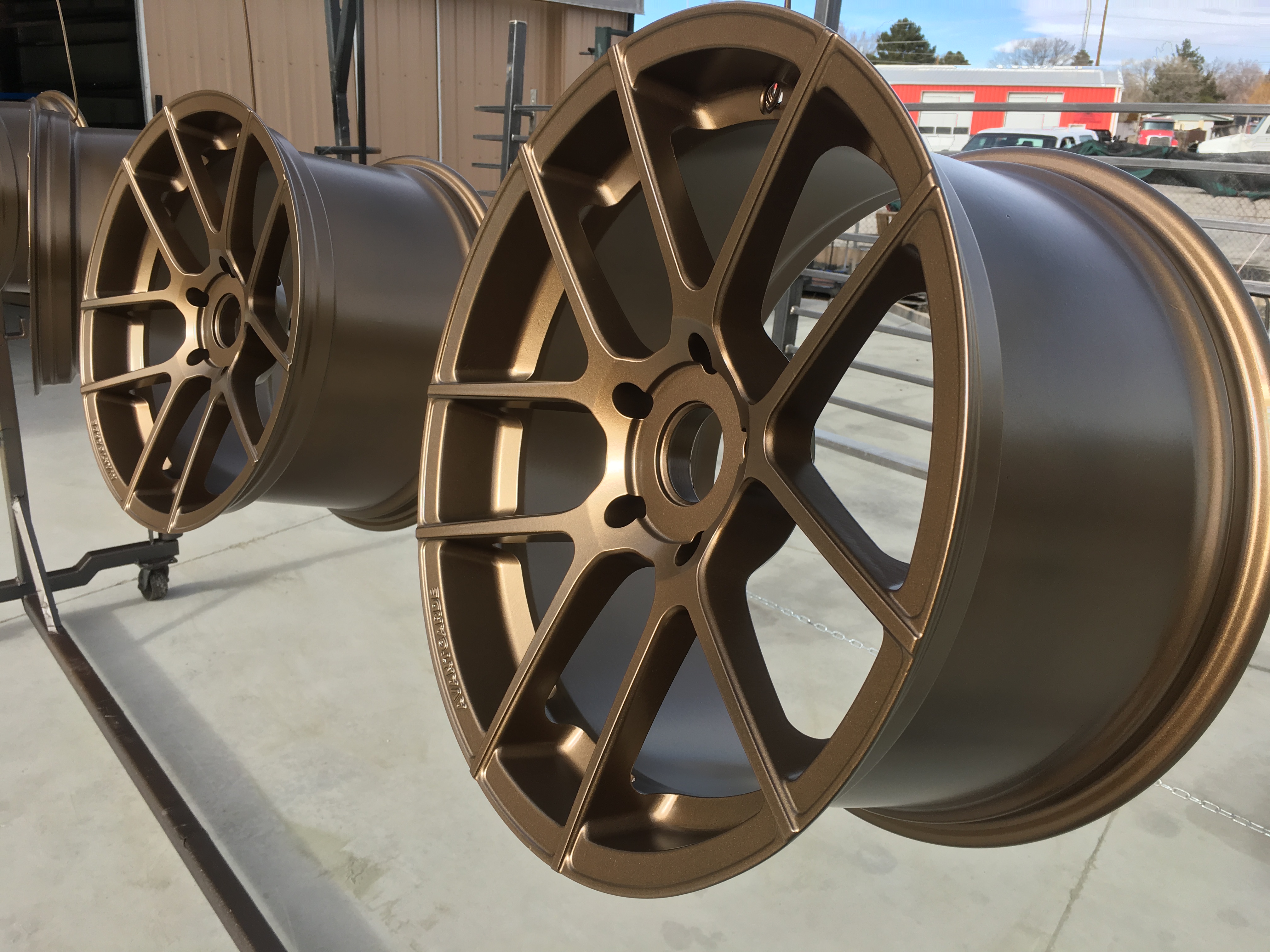 Custom Powder Coated Rims Custom Wheels coated in Highland Bronze | Gallery Project | Prismatic ...