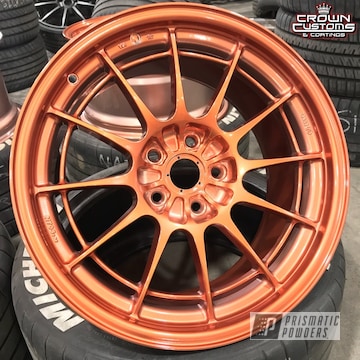 Enkei Nt03m Wheels Done In Illusion Rose Gold With Clear Vision Top Coat