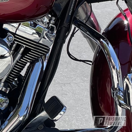 Powder Coating: 2 Stage Application,Harley Fender,Color Match,Velocity Sunglo Red,Velocity Red Sunglo,Harley Front Fender,Motorcycles,Tinted Clear PPB-5633,Harley Davidson Velocity Red Sunglo,Street Glide,Illusion Cherry PMB-6905,2 stage,Harley Davidson,fender,Fenders