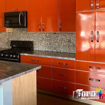 Powder Coated Custom Kitchen Cabinets In Ral 2001