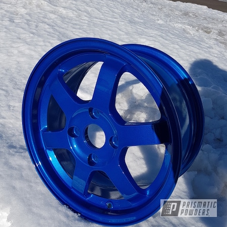 Powder Coating: Wheels,Illusion Blue-Berg PMB-6910,Automotive,Clear Vision PPS-2974