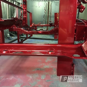 Suzuki Jimny Frame Coated In Lollypop Red Over Super Chrome