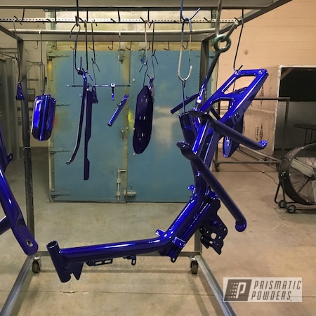 Powder Coating: Intense Blue PPB-4474,Scooter,Gas Tank,Powder Coated Bike Frame,Bike Frame,Bianchi