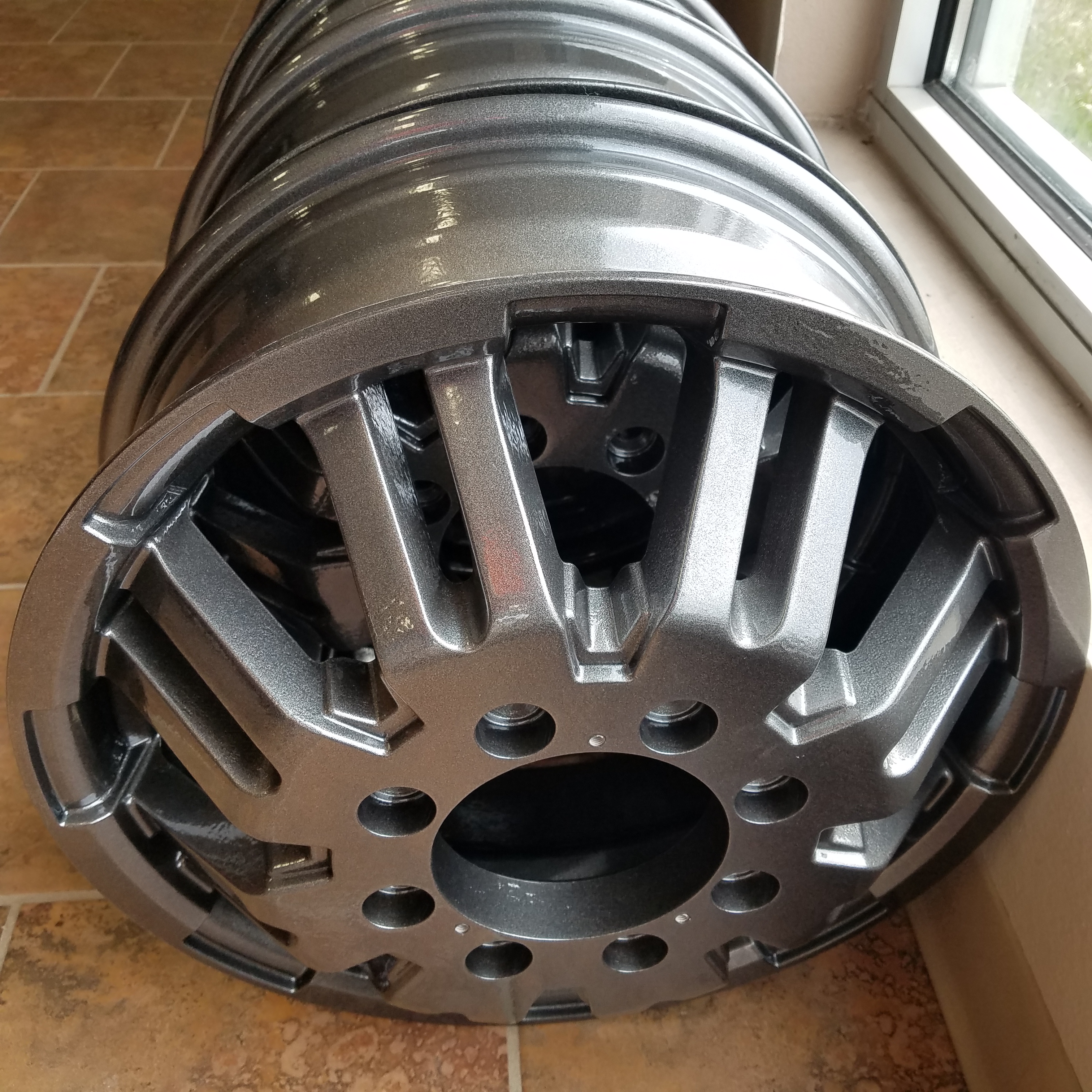 Custom Rims coated in Kingsport Grey and Clear Vision | Gallery Project ...