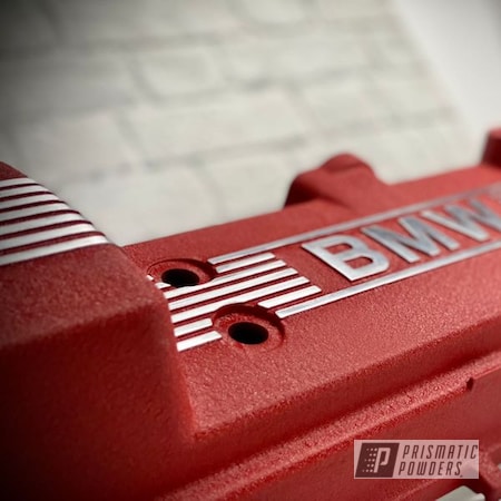 Powder Coating: Valve Cover,Valve Covers,Rocker Cover,Desert Red Wrinkle PWS-2762,BMW,Automotive