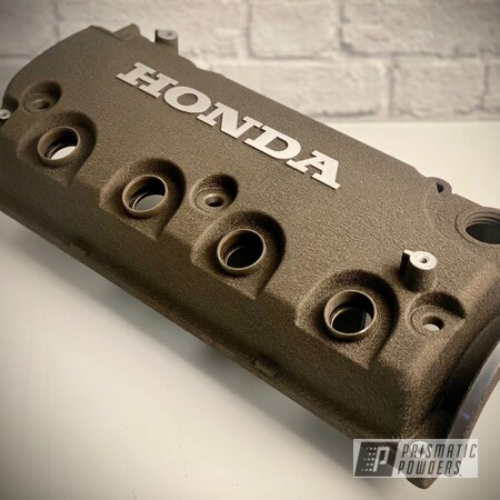 Powder Coating: Automotive,Valve Covers,Honda,Valve Cover,Desert Charcoal Wrinkle PWB-2767