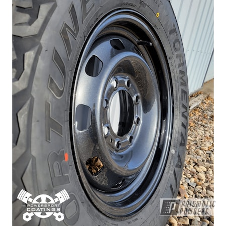 Powder Coating: Wheels,Clear Vision PPS-2974,Rims,Steel Wheels,Cadillac Grey PMB-6377