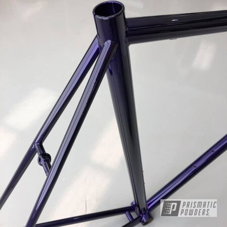 Powder Coating: Frame,Lollypop Purple PPS-1505,Bicycles,SUPER CHROME USS-4482,Bike Frame
