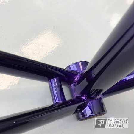 Powder Coating: Frame,Lollypop Purple PPS-1505,Bicycles,SUPER CHROME USS-4482,Bike Frame