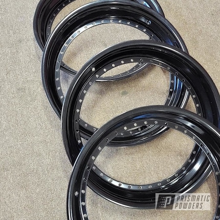 Powder Coating: Heavy Black Metallic PMB-0223,Rim Outer Rings,Automotive Wheels,2 Piece Rim Rings,Automotive,2 Piece Wheels