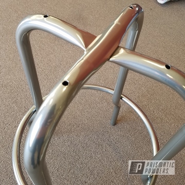 Bar Stool Frame Finished In Super Chrome And Clear Vision