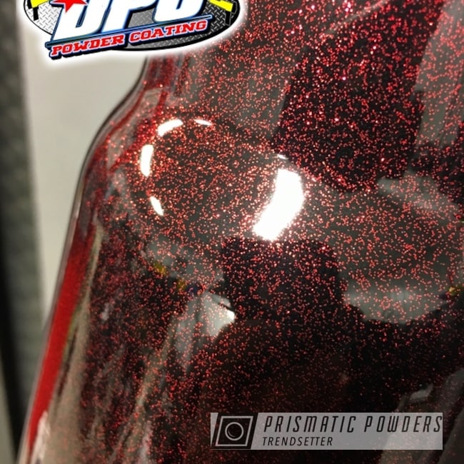 Super Red Sparkle Over Ink Black With Clear Vision Top Coat