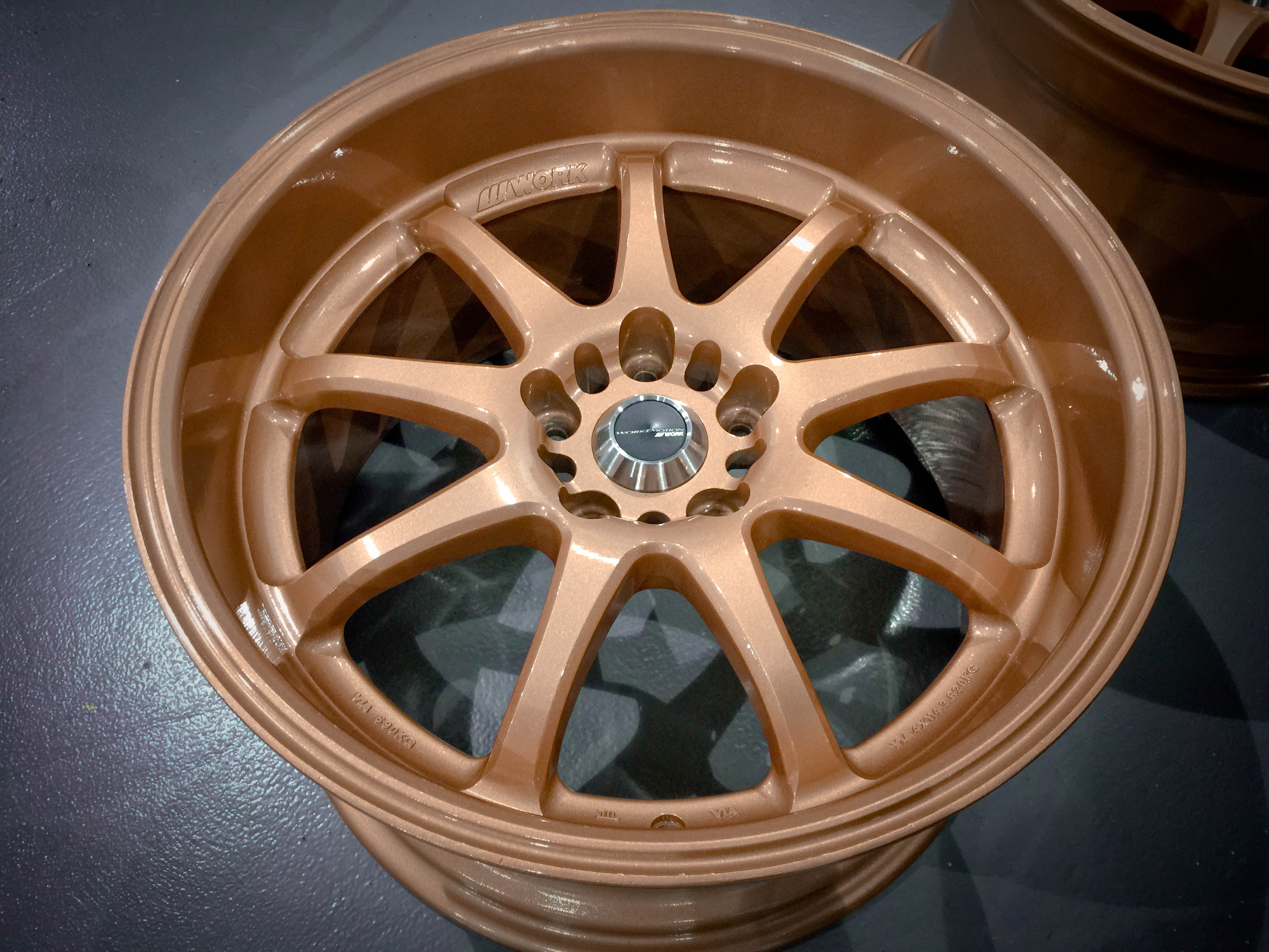Wheels done in Fireside Copper | Gallery Project | Prismatic Powders