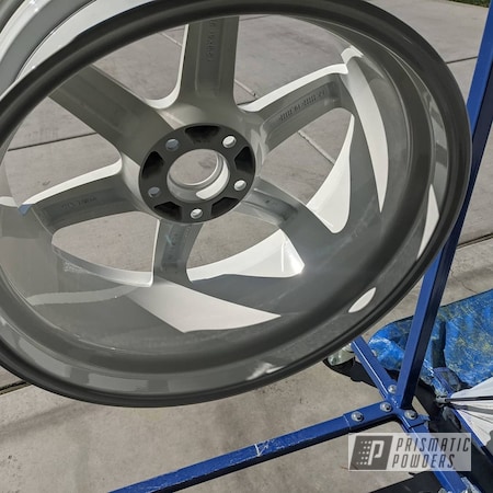 Powder Coating: Wheels,Rims,JNC,Subaru,WRX STI,19" Aluminum Rims,1 Stage,Gloss White PSS-5690