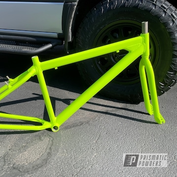 Clear Vision And Neon Yellow Bicycle Frame