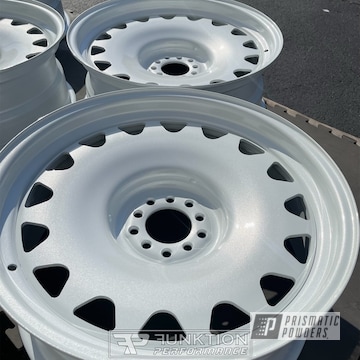 Powder Coated Clear Vision, Cosmic White And Epoxy Primer Wheels