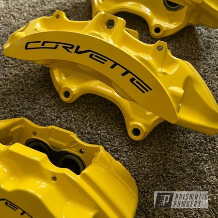 Powder Coating: Automotive,Calipers,Brake Calipers,RAL 1018 Zinc Yellow,1 Stage