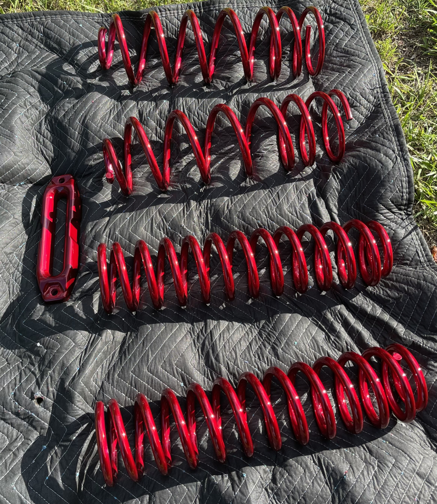 Springs in a Polished Aluminum and Soft Red Candy Finish | Prismatic ...