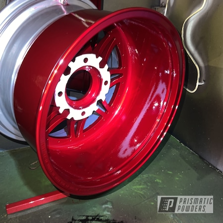 Powder Coating: Wheels,2 Tone,Rims,Ink Black PSS-0106,15" Aluminum Rims,19" Aluminum Rims,1 Stage,Soft Red Candy PPS-2888,Kansei