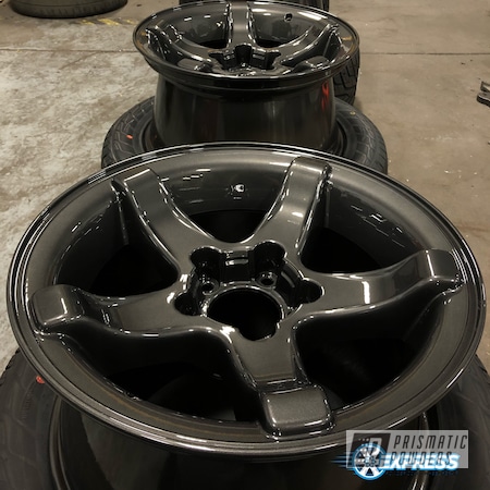 Powder Coating: Ford,Clear Vision PPS-2974,Wet Charcoal PMB-6480,Automotive,Wheels