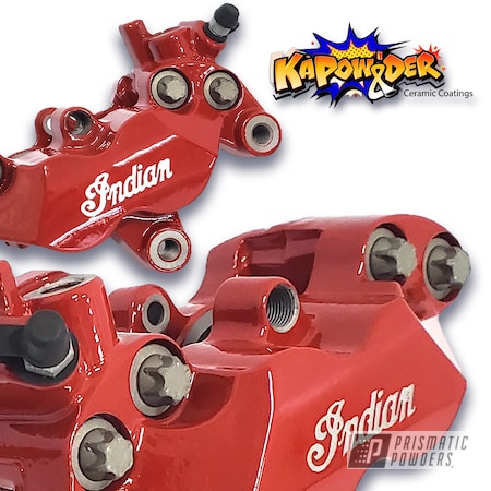 Powder Coating: Flash Red PSB-10653,Calipers,Indian,Motorcycle Parts,Brake Calipers,Chieftain