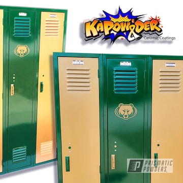 Powder Coated Can-am Gold '17 And Evergreen High School Lockers