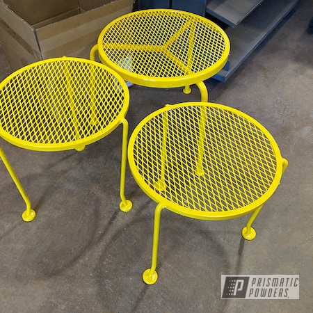 Powder Coating: Tables,powder coating,Patio Furniture,Wrought Iron Furniture,Table,Outdoor Furniture,Yes Yellow PSS-5691