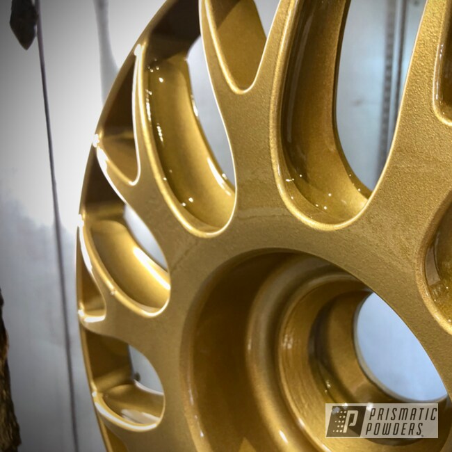 Powder Coated Spanish Gold And Clear Vision Wheels