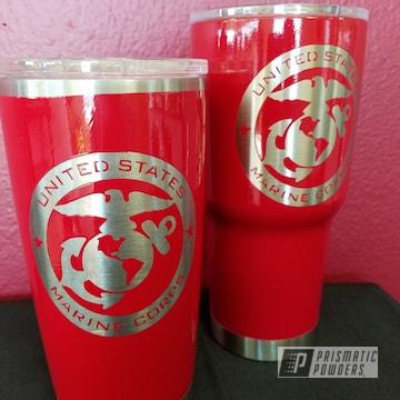Cups Coated In Ral 3002 A Classic Carmine Red Color