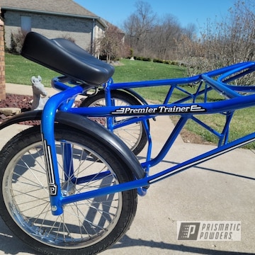 Powder Coated Radar Blue Bike Frame