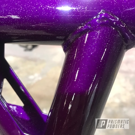 Powder Coating: Illusion Purple PSB-4629,ATV Frame,Custom ATV Frame,ATV Parts,Baby Rockstar Sparkle PPB-6627