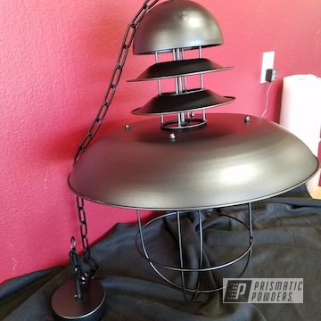 Refinished Light Fixture In A Sterling Black Finish