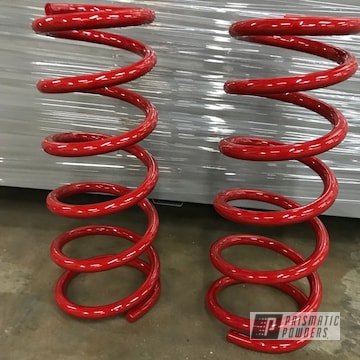 Dodge Front Leveling Springs Coated In Flag Red And Clear Vision