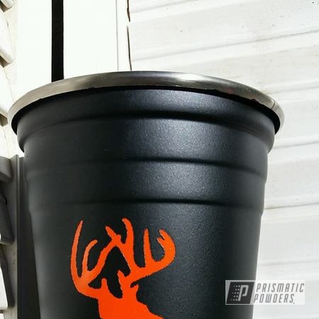 Powder Coating: Blackboard PSB-6865,Tangelo/Lite PMB-2282,Miscellaneous,Custom 2 Color Stainless Solo Cups