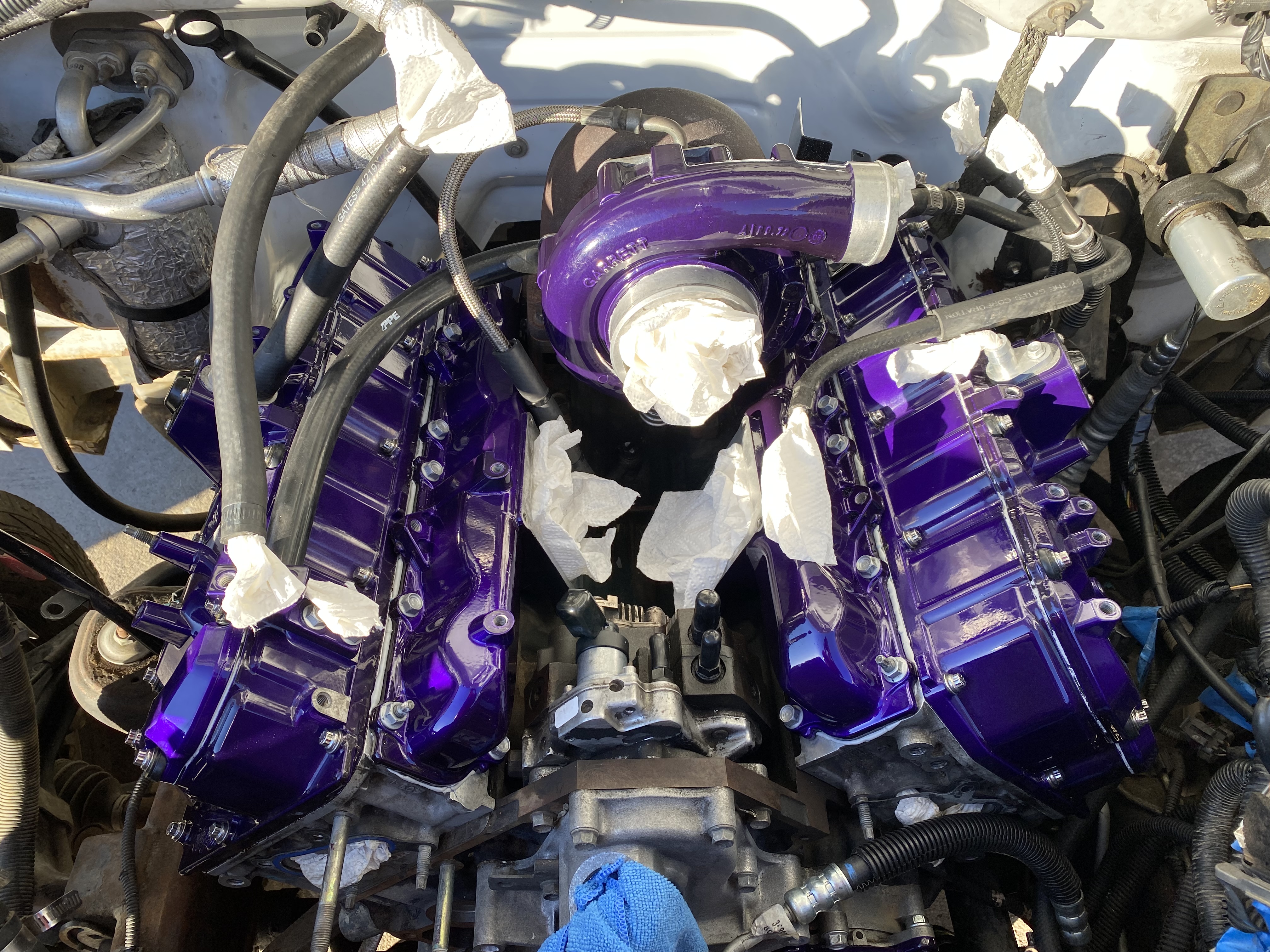 Engine Parts Featuring a Candy Purple and Polished Aluminum Finish ...