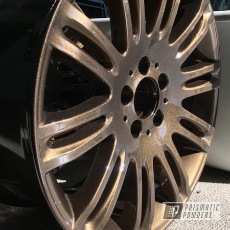 Powder Coating: Tesla Wheels,Powder Coated Wheels,Bronze Chrome PMB-4124,Automotive,Custom Automotive,Wheels