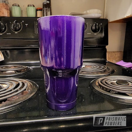 Powder Coating: 2 Stage Application,Tumbler,Drinkware,Clear Vision PPS-2974,Illusion Purple PSB-4629