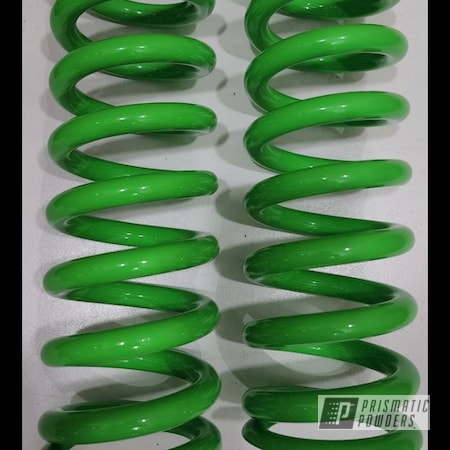 Powder Coating: Automotive,Springs,1 Stage,Electric Green PSS-10672,coil springs