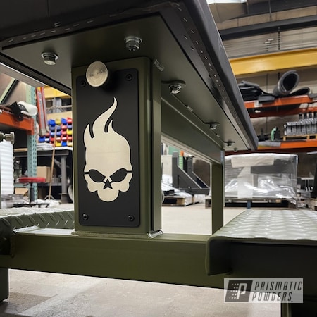 Powder Coating: Weight Equipment,Gym Equipment,Army Green PSB-4944,Ghost Strong