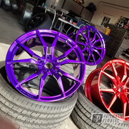 Powder Coating: Powder Coated Lamborghini Wheels,Clear Vision PPS-2974,Lambo Wheels,Illusion Purple PSB-4629,LOLLYPOP RED UPS-1506,Lamborghini Wheels,Automotive,Wheels