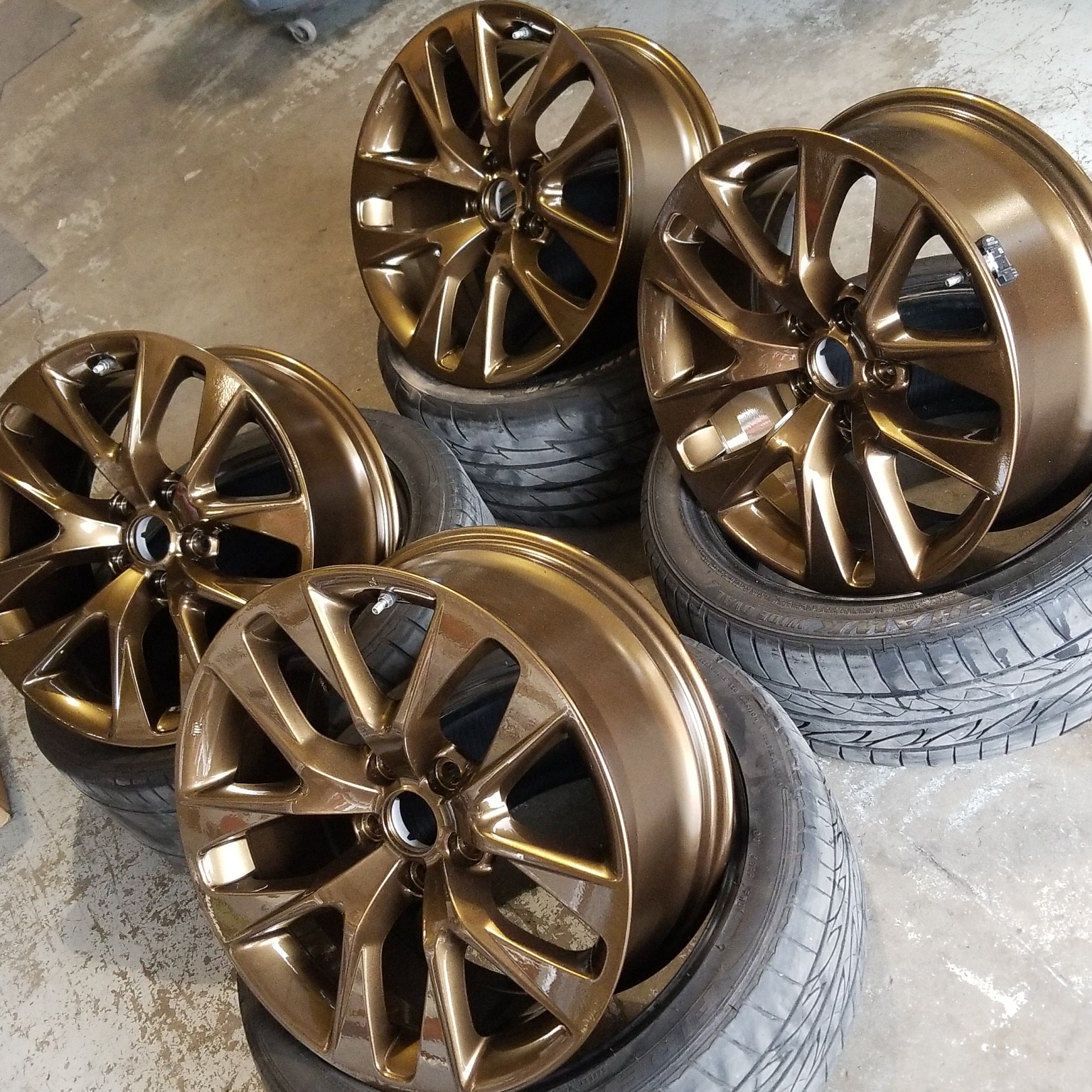 Powder Coated Wheels in a Bronze Chrome Finish | Gallery Project ...