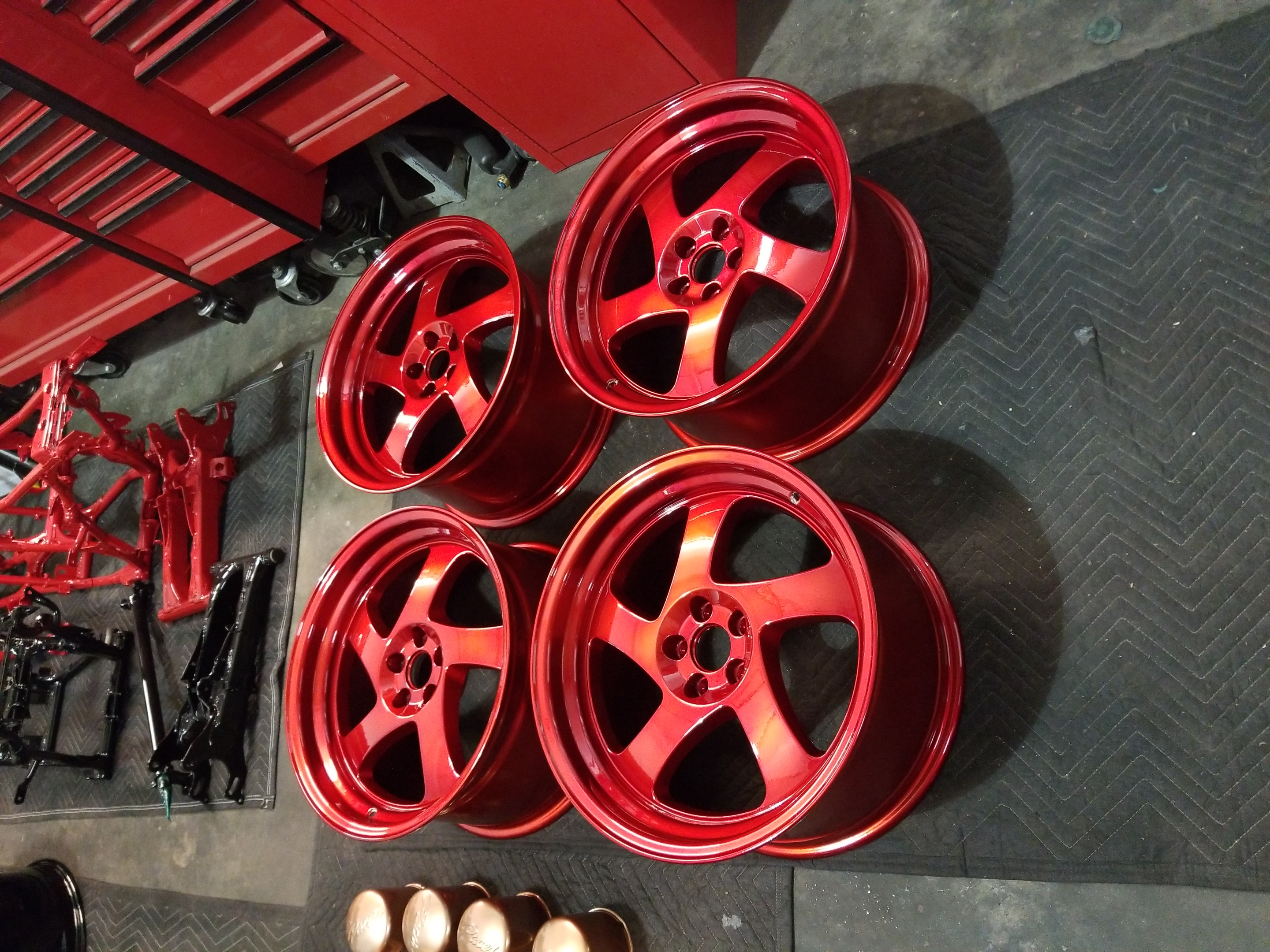 Powder Coated Raptor Red Rims Powder Coated Wheels in a Lollypop Red Finish | Gallery Project ...
