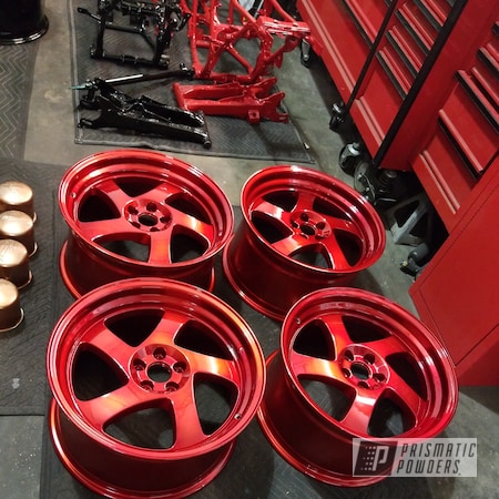 Powder Coating: Candy wheels,LOLLYPOP RED UPS-1506,Automotive,Wheels