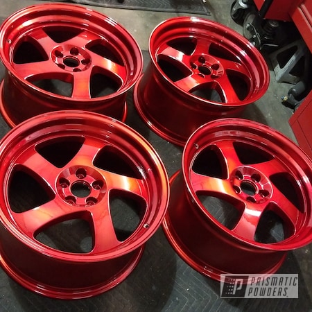 Powder Coating: Candy wheels,LOLLYPOP RED UPS-1506,Automotive,Wheels