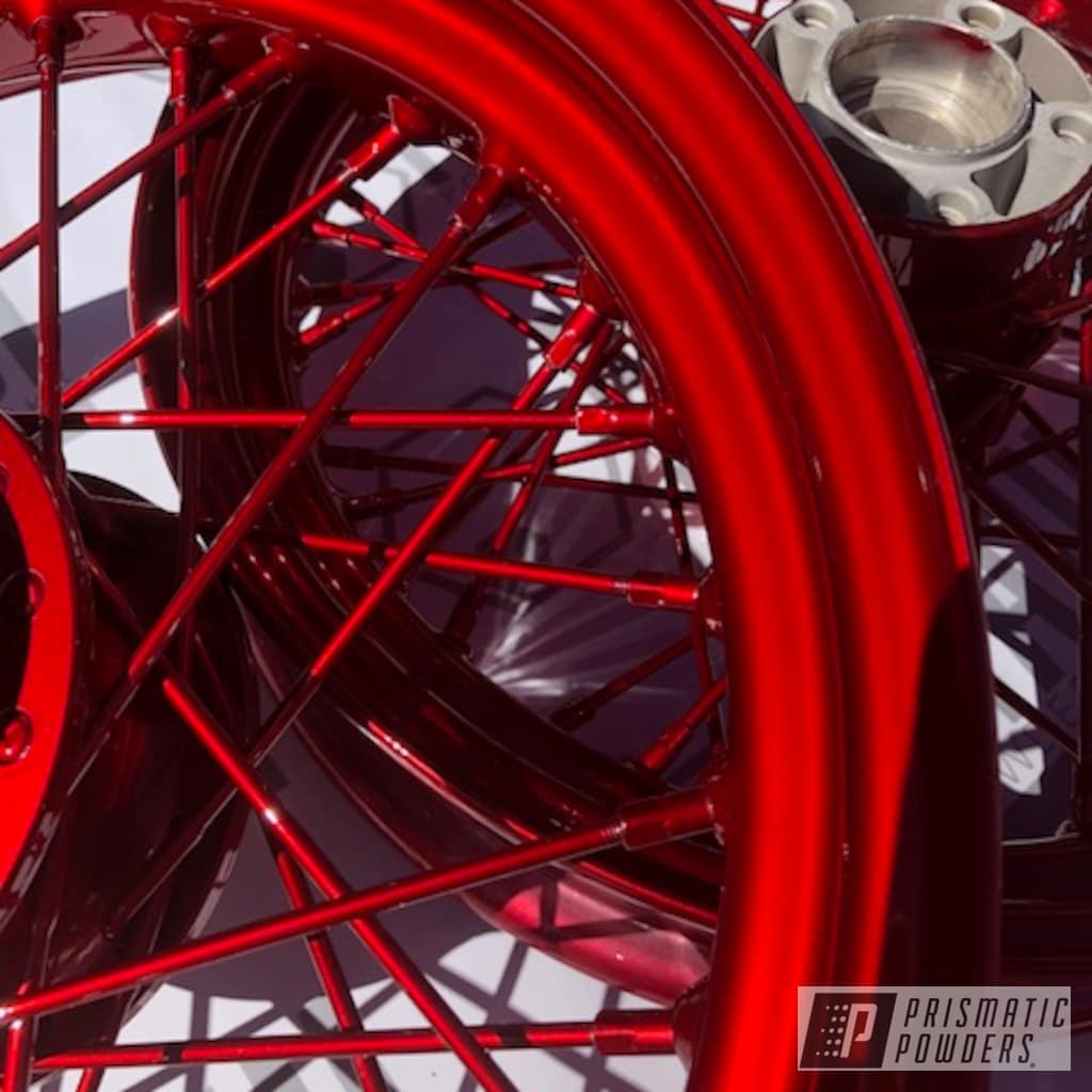 Motorcycle Rims And Accent Parts Coated In Lollypop Red | Gallery ...