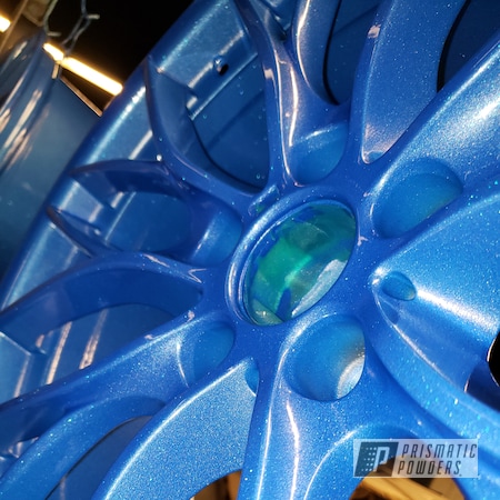 Powder Coating: 20" Wheels,Blue Twilight PPB-5116,Rims,2 stage,BMW,Illusion Smurf PMB-6909,Wheels