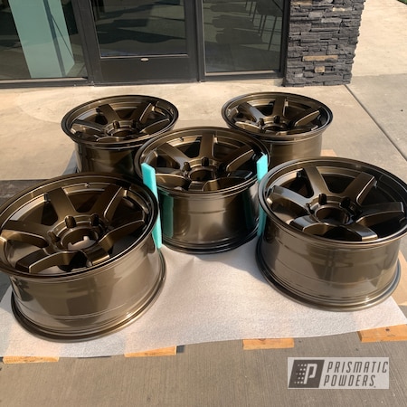 Powder Coating: Wheels,Rims,Bronze Chrome PMB-4124,17" Wheels