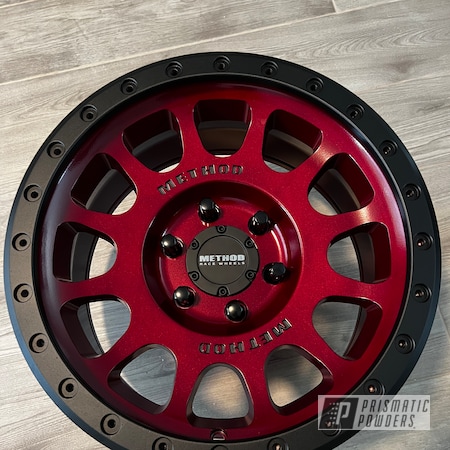 Powder Coating: Illusion,Clear Vision PPS-2974,17" Wheels,Method,Black Satin Texture PTB-7102,Cherry,Illusion Cherry PMB-6905,2 stage,Ford,F150