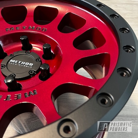 Powder Coating: Illusion,Clear Vision PPS-2974,17" Wheels,Method,Black Satin Texture PTB-7102,Cherry,Illusion Cherry PMB-6905,2 stage,Ford,F150