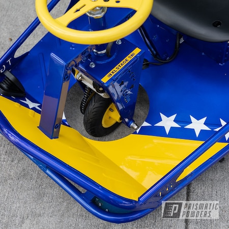 Powder Coating: Drift Cart,Clear Vision PPS-2974,Taxi Garage Crazy Cart,Taxi Garage,Illusion Blueberry PMB-6908,Electric Yellow PSS-2834,Drift,Cart,Go Cart